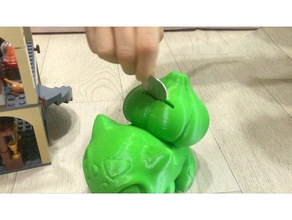 bulbasaur de pièce monnaie la banque 3d print model - Mito3D