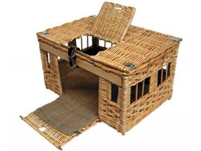 pigeon racing wicker basket - open closed 3d print model - Mito3D