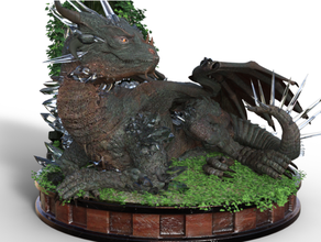 don't you see i'm resting dragon dust world miniature tabletop wargaming 3d print model - Mito3D