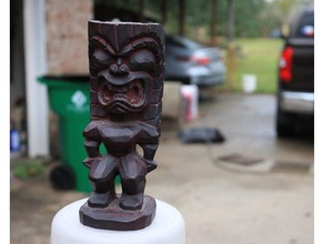 angry tiki man beach figurine hawaiian statue 3d print model - Mito3D