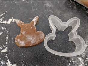bunny cookie cutter rabbit 3d print model - Mito3D