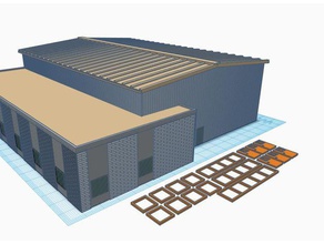 n scale trucking company shop warehouse 1 160 model building rail trains tool 3d print model - Mito3D