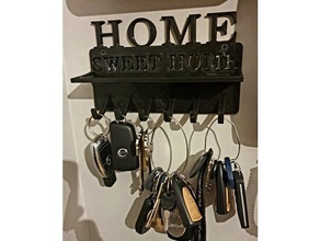 sweet home key hanger 3d print model - Mito3D