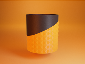 geometric penholder desk organizer office organization pot vase 3d print model - Mito3D