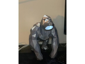 king kong low-poly-Tabelle Lampe 3d print model - Mito3D