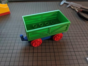 duplo vagão de trem superior lego 3d print model - Mito3D