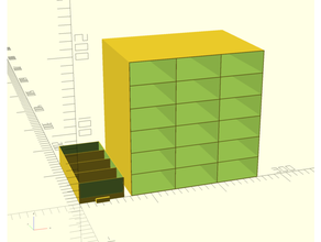 openscad customizable storage box dividable drawers container divider drawer 3d print model - Mito3D