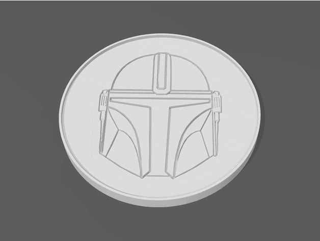 mandaloriane coaster drink starwars di star wars 3D print model - Mito3D