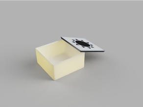 a luz solar de caixa tirando tampa recipiente geocache jóias logotipo armazenamento 3d print model - Mito3D
