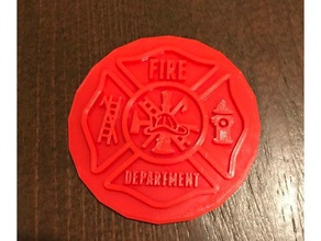 dipartimento dei vigili del fuoco coaster 3d print model - Mito3D