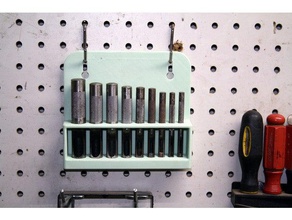 harbor freight hollow punch set pegboard rack holder 3d print model - Mito3D