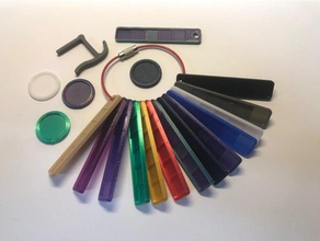 filaman swatch keytag disk kanca renk etiket rengi örneği 3d print model - Mito3D
