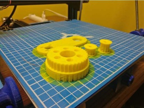 electric long board gear system 3d print model - Mito3D