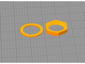 30mm nut 2mm thick washer 3d print model - Mito3D