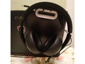 headphone holder headphones wire 3d print model - Mito3D