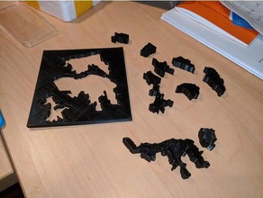 hong kong carte en 3d puzzle hong-kong de 3d print model - Mito3D