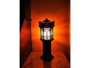 gothic lantern post Lampe Laterne 3d print model - Mito3D
