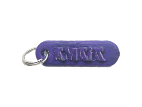 amaia personalized keychain embossed letters 3d print model - Mito3D