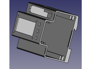riel din cuadro visualizador lcd 2x16 3d print model - Mito3D