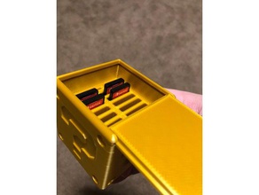 nintendo switch question box cartridge holder - sliding lid mario 3d print model - Mito3D