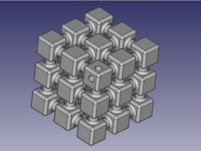 Cube 3d cube un trousseau de clés 3d print model - Mito3D