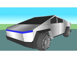 cyber truck 1 10 scale alimech hobby wheels rc car model 3d print model - Mito3D