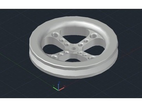 v belt pulley 3d print model - Mito3D