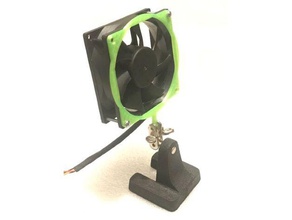 80 mm fan rig soldering iron stand 3d print model - Mito3D