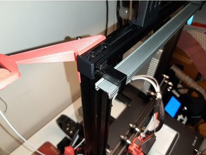 2020 slot monte strisce di led alu profili clip ender 3 porta striscia del 3d print model - Mito3D