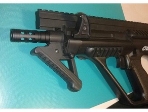 airsoft aug angled forward grip 3d print model - Mito3D