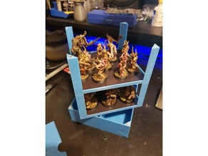kill team magnetic stacking storage trays 3d print model - Mito3D