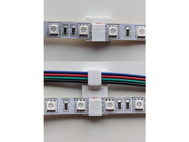 led şerit isteğe bağlı kablo tutucu bağlama mount açtı rgb 3D print model - Mito3D