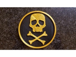 harlock pirata bandera del cráneo 3d print model - Mito3D