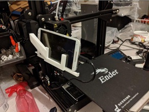 ender phone webcam gantry mount creality 3 logitech openscad holder 3d print model - Mito3D