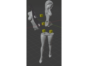 girl shorts 3 pieces keyed print max size 3d print model - Mito3D