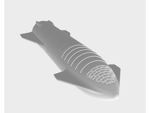 spacex starship superlourds booster 2019 bfr fusée 3D print model - Mito3D