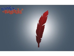 banjo kazooie feather red gold 3d print model - Mito3D