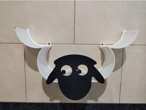 ovelhas de papel higiênico titular reforçado atualização wc porta rolo higiénico 3d print model - Mito3D
