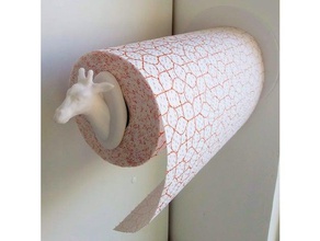 girafa-cabeça de papel-toalha titular girafa toalha papel 3d print model - Mito3D