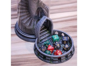 yet another modified dice tower base tray rpg 3d print model - Mito3D