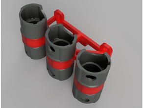dyson wall bracket v8 v10 v11 tool holder 6 tools mount dysonv8 3d print model - Mito3D