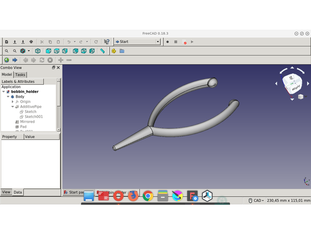 fly tying bobina titolare 3D print model - Mito3D