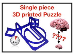puzzle free lock ring brain casse casse-t&ecirc te challenge clef key smart t&ecirc 3d print model - Mito3D