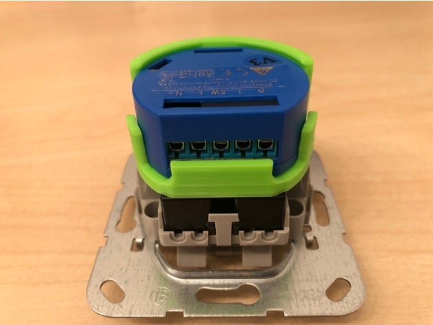shelly 1 gira 55 serie de montagem halter luz a smarthome interruptor 3D print model - Mito3D