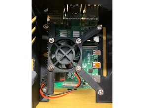 raspberry pi 4 Lüfter montieren fan mount 3d print model - Mito3D