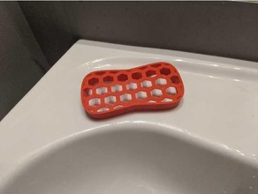 hexagon pattern soap tray dish holder 3d print model - Mito3D