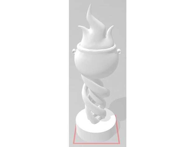 cauldron trophy flame 3D print model - Mito3D