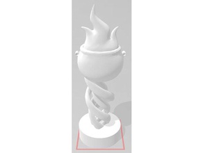 caldero trofeo de la llama el 3d print model - Mito3D