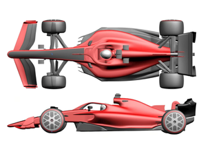 f1 2021 1-1 v1 La impresión en 3d coche concepto la fórmula 1 las carreras 3d print model - Mito3D