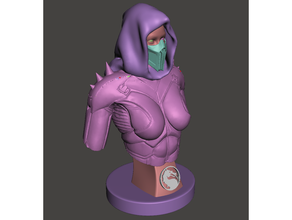 mortal kombat menina busto do as meninas a mulher 3d print model - Mito3D